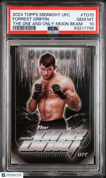 2024 Topps Midnight UFC The One And Only Forrest Griffin #TO15 Moon Beam PSA 10