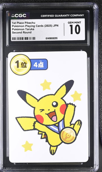 2025 Pokemon Playing Cards Pikachu Taruka CGC 10