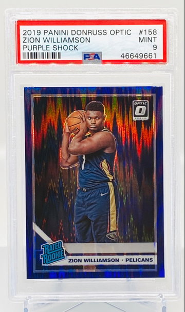 Zion Williamson Optic Purple Shock RC PSA 9