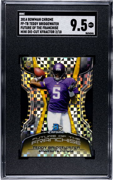 Teddy Bridgewater RC 2014 Bowman Chrome Future Franchise Mini Die Cut Xfractor /10 SGC 9.5 