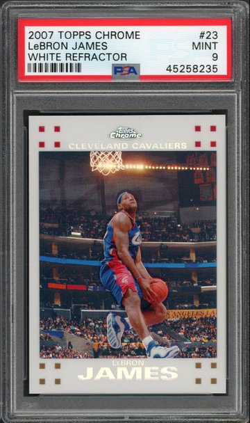 Lebron James 2007 Topps Chrome White Refractor #/99