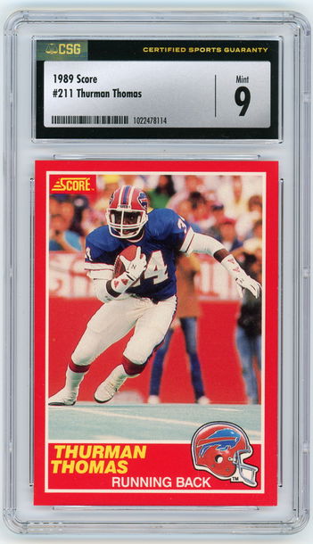 THURMAN THOMAS 1989 Score Rc #211 CSG 9