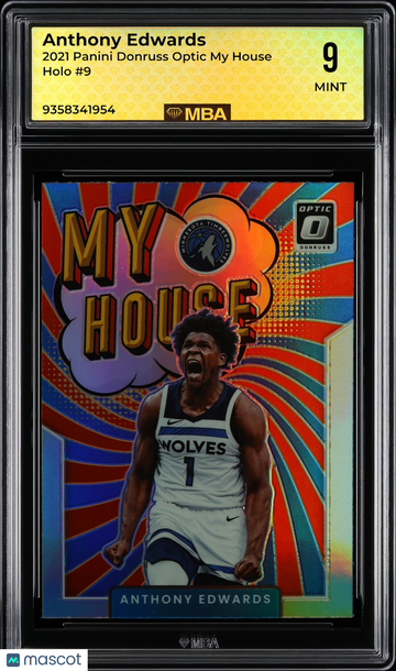 2021 Panini Donruss Optic My House Anthony Edwards #9 Holo MBA 9