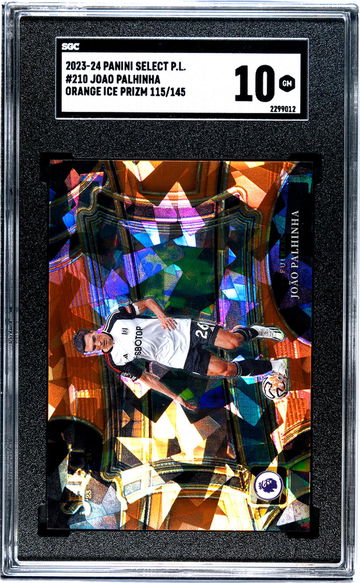 2023-24 Panini Select Premier League #210 Joao Palhinha Orange Ice Prizm 115/145 SGC 10