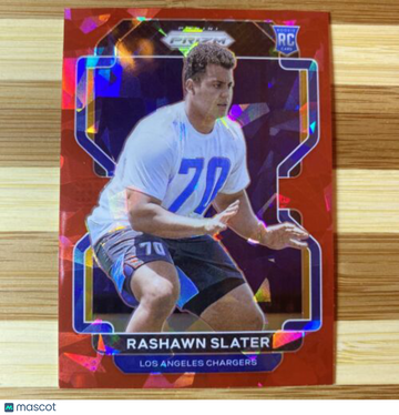 2021 Panini Prizm Rashawn Slater #431 RC Rookie Cracked Red Ice Prizm Chargers