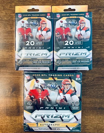 2020 Prizm Football Lot x 3 (1) Mega Box (2) Hanger Boxes