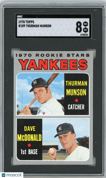 1970 Topps Thurman Munson #189 SGC 8