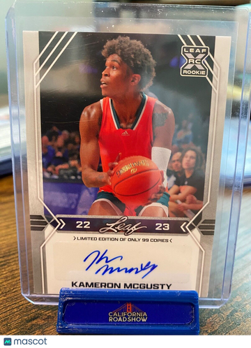 2022 Leaf Draft Kameron McGusty #BA-KMG Rookie Leaf