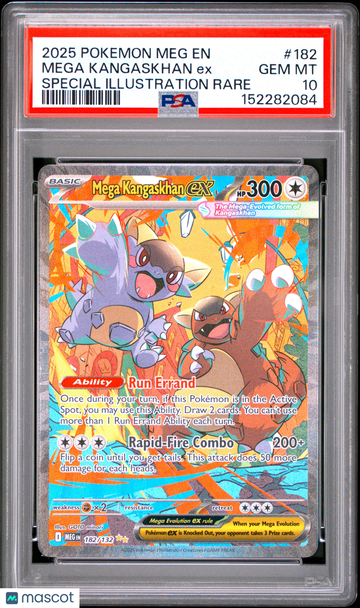 Mega Evolution Base Set Mega Kangaskhan ex Holo Special Illustration Rare PSA 10 #182/132