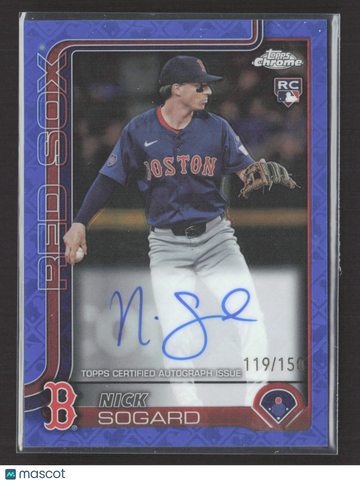 2025 Topps Chrome Nick Sogard #RA-NSO Blue RayWave Refractor 119/150 RC Auto