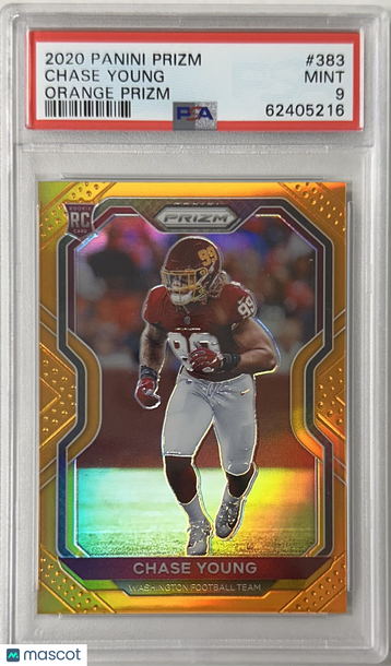 2020 Panini Prizm Chase Young #383 Orange Prizm PSA 9
