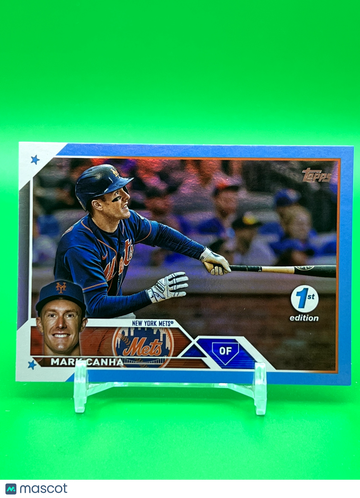 2023 Topps Mark Canha #329 Light Blue Foil Short Print 1st Edition Topps