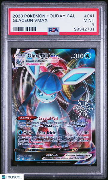 2023 Pokemon Holiday Calendar Glaceon Vmax PSA 9 #041
