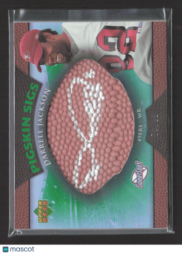 2007 Upper Deck Sweet Spot Pigskin Sigs Darrell Jackson #SSPS-JA Authentic Autograph Football Skin Texture