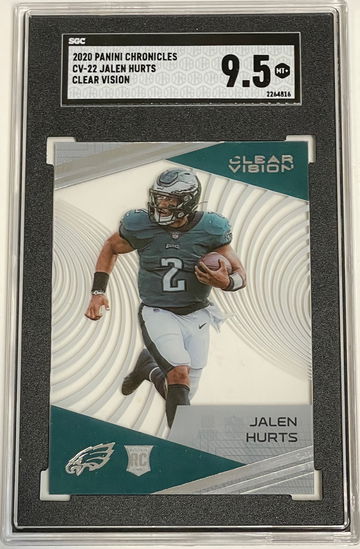 2020 Panini Clear Vision Jalen Hurts SGC 9.5