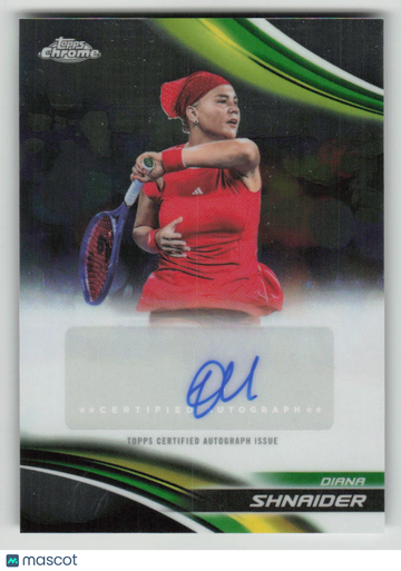 2025 Topps Chrome Tennis Diana Shnaider #CA-DSH Topps Certified Autograph Issue