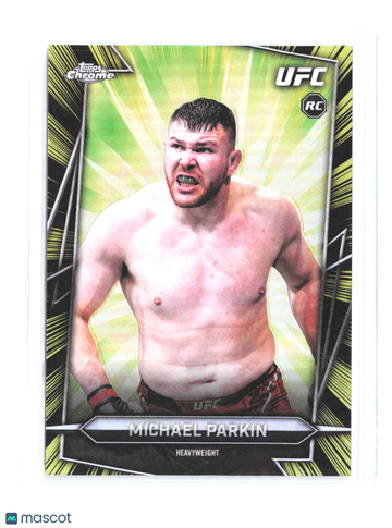 2026 Topps Chrome UFC Radiating Rookies Michael Parkin #RR-18 CASE HIT RC