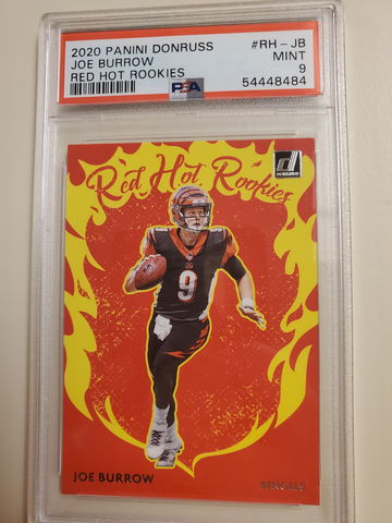 JOE BURROW 2020 DONRUSS RED HOT ROOKIES PSA 9