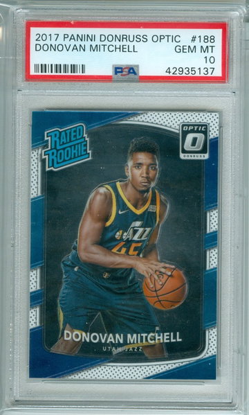Donovan Mitchell 2017 Optic PSA 10 RC