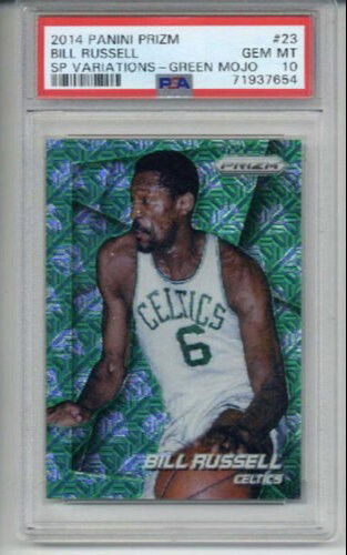 2014 PANINI PRIZM SP VARIATIONS GREEN MOJO #23 BILL RUSSELL /25 PSA 10 LOW POP