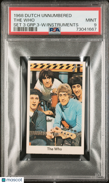 1968 Dutch Unnumbered Set 3 Group 3 The Who W/INSTRUMENTS PSA 9