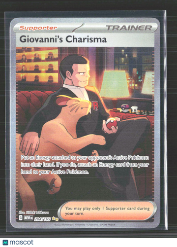 2023 Scarlet & Violet 151 Giovanni's Charisma Holo Secret Rare FA SAR #204/165