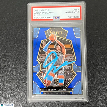 2022 Panini Select Jalen Williams #167 Blue PSA A Auto A