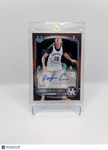 2025 BASKETBALL KAELYN CARROLL 1ST CHROME ORANGE REPTILIAN AUTO /25 RC