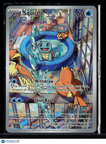 2024 Stellar Crown Squirtle Holo Secret Rare #148/142