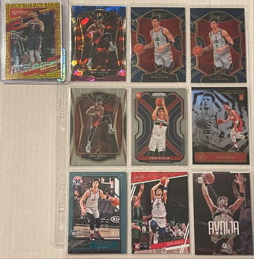 2020-21 and 2021-22 Deni Avdija 10 card lot including Choice Gold 2/10! 