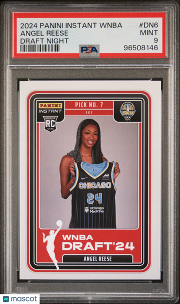 2024 Panini Instant WNBA Draft Night Angel Reese #DN6 Rookie PSA 9