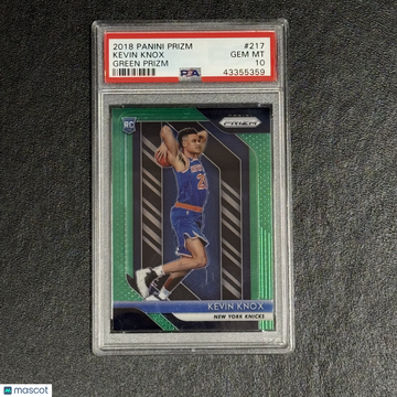 2018 Panini Prizm Kevin Knox #217 Green PSA 10