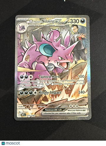 2025 Destined Rivals Team Rocket's Nidoking EX Holo Secret Rare SAR #233/182