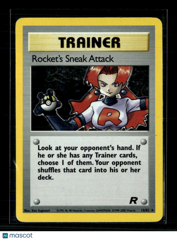 2000 Team Rocket Rocket's Sneak Attack Holo Rare #16/82
