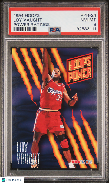 1994 Hoops Power Ratings Loy Vaught #PR-24 PSA 8