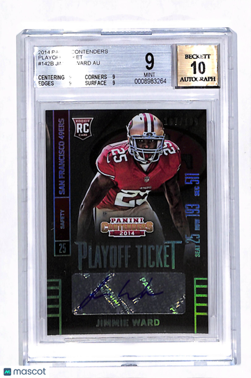 2014 Panini Contenders Playoff Ticket Jimmie Ward #142B BGS 9 Auto 10