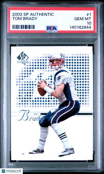 2002 SP Authentic Tom Brady PSA 10