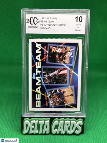 1992 Topps Michael Jordan Dennis Rodman Kevin Johnson #3 Beam Team BCCG 10