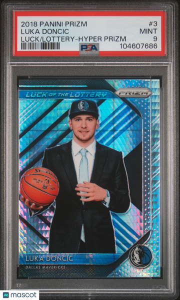 2018 Panini Prizm Luck Of The Lottery Luka Doncic #3 Hyper PSA 9