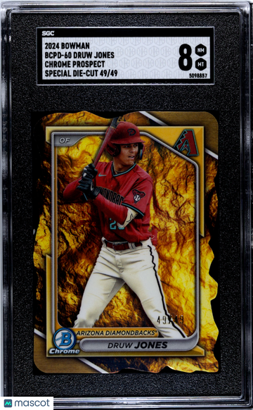 2024 Bowman Druw Jones #BCPD-60 CHR. Pros. Special Die Cut Var. SGC 8