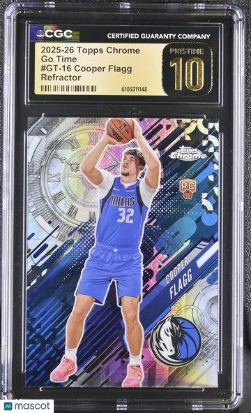 2025-26 Topps Chrome Cooper Flagg #GT-16 Refractor Go Time CGC 10