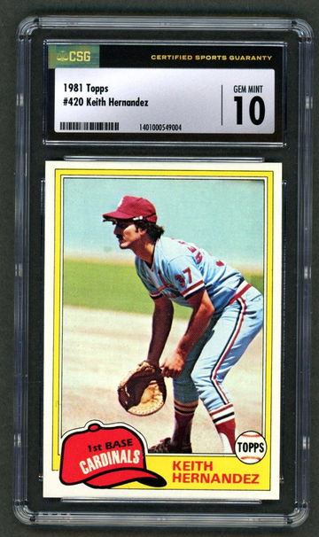 1981 Topps Keith Hernandez CSG 10 