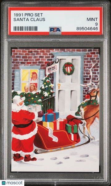 1991 Pro Set Santa Claus Short Print Low Pop Case Hit Rookie PSA 9