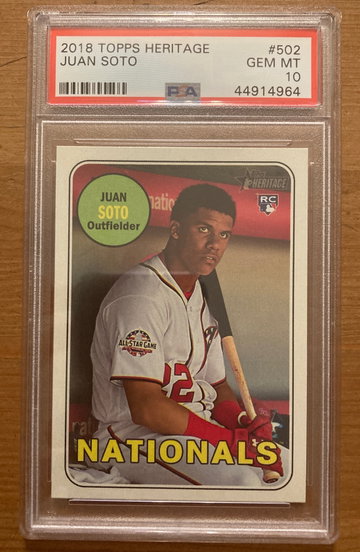 Juan Soto Topps Heritage RC PSA 10