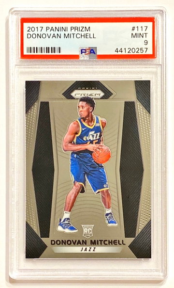 2017-18 Panini Prizm #117 Donovan Mitchell Rookie PSA 9
