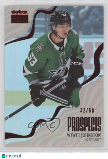 2022-23 Skybox Metal Universe Wyatt Johnston #PP-6 Star Rubies 32/50 Parallel/Variety Rookie Insert