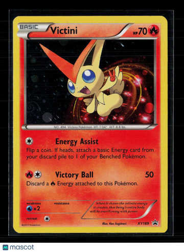 Pokemon 2017 Sun & Moon Victini #XY189
