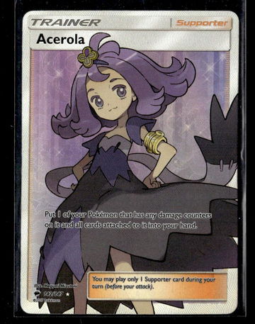 2017 Pokémon Sun & Moon Acerola Trainer #142/147 Holo