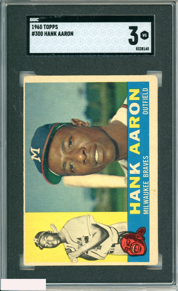 1960 TOPPS HANK AARON #300 SGC 3