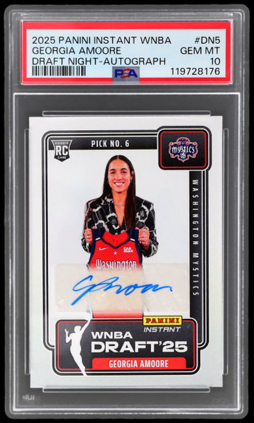 2025 Panini Instant Wnba Georgia Amoore Draft Night Autograph PSA 10 RC